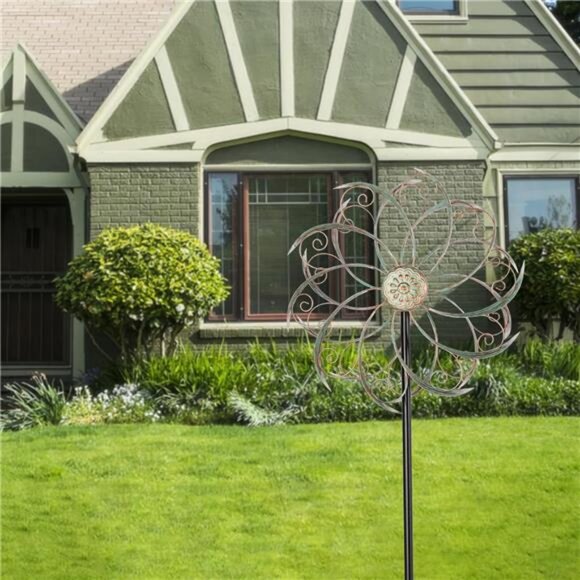 Wind Spinners Outdoor Wind Spinner Metal 13” Dia Wind Spinners for Yard - Picture 4 of 16